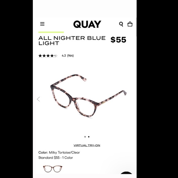 Quay All Nighter Blue Blocking Glasses - Picture 7 of 9